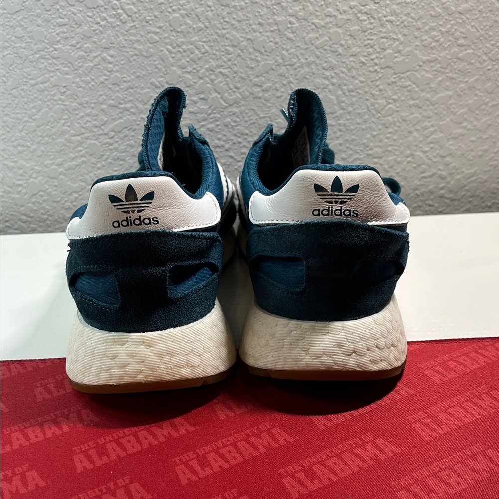 adidas Teal and White Retro Runner Sneakers - Picture 2 of 5